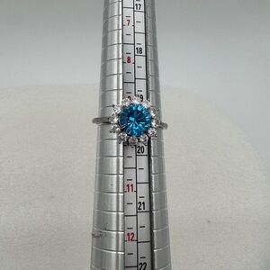 Stamped S925 Sterling Silver and Swiss Topaz Ring